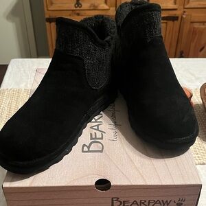 BearPaw Black Ankle Boots size 8
